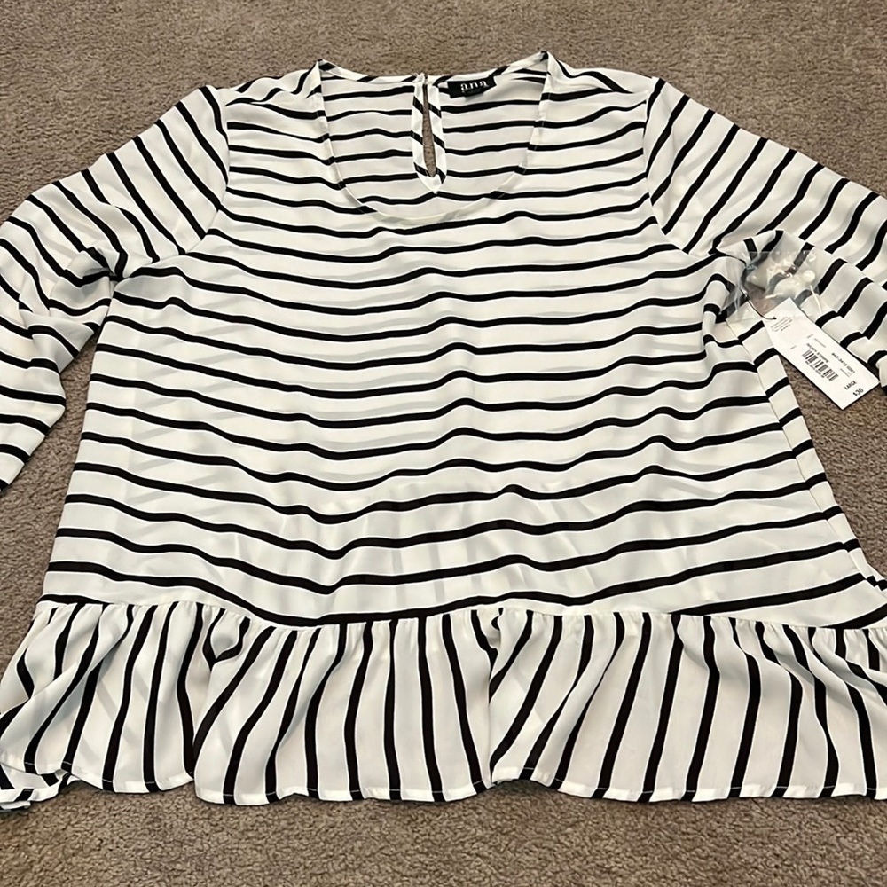 New a.n.a. Striped Blouse